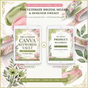 The Ultimate Digital Seller & Designer Toolkit [2-in-1 Canva Bundle]